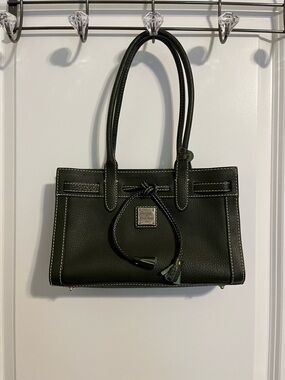Dooney & Bourke Mini East/West Tassel Tote in Dark Green